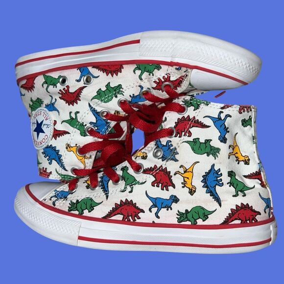 Big Kids Converse Chuck Taylor All Star Dinosaur Canvas Shoes Size 3 - Picture 10 of 11